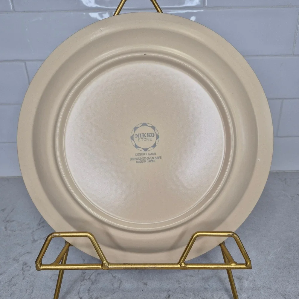 Nikko Stone Dinner Plates Desert Sand Set Of 4 Beige Brown Vintage